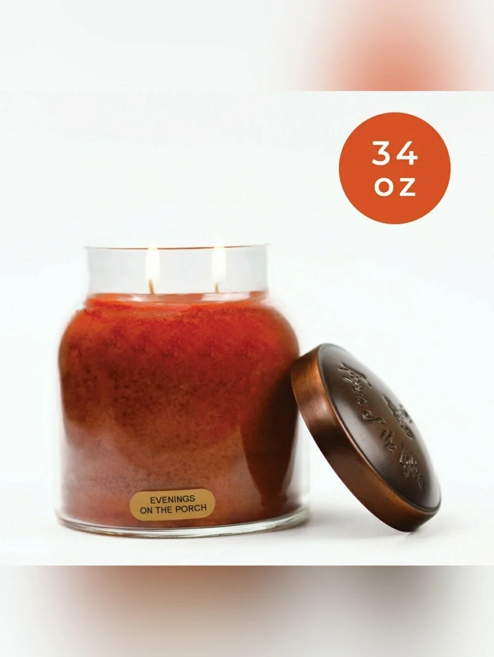 EVENING ON THE PORCH -A Cheerful Giver Papa Strong Scented Papa Jar Candle, 34oz